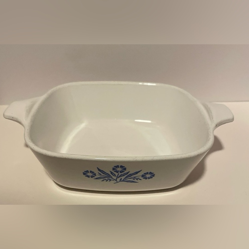 Vintage Corning Ware Petite Pan P41 White Blue Corn Flower